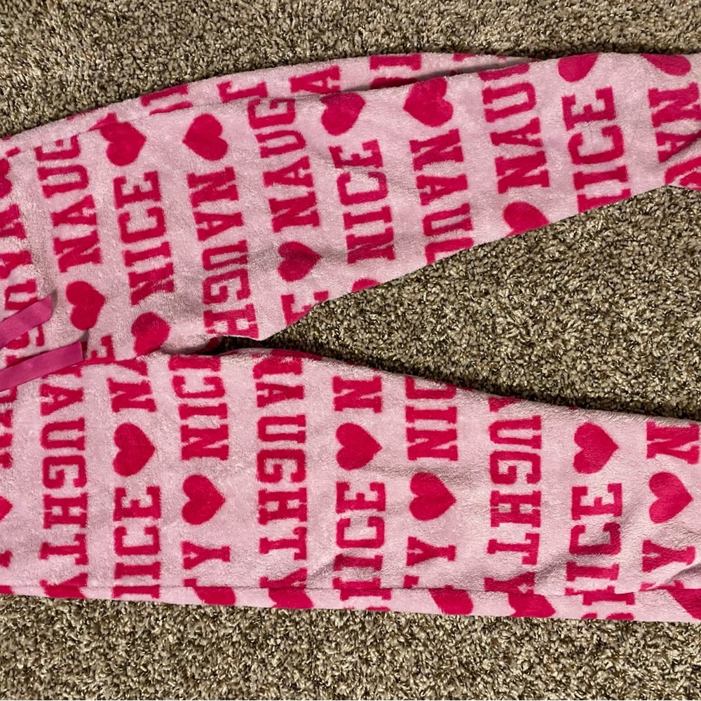 Pink and Red Heart Pajama Pants